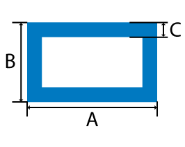 Stainless Steel Rectangular Tube cross section