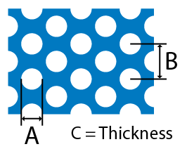 Stainless Steel perforated sheet cross section